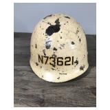 Vintage Possible Military Kevlar  - Has Airforce Sticker on the Side & Numbers N73621 - Looks like it has a bullet hole thru it - see pictures