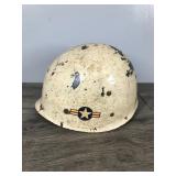 Vintage Possible Military Kevlar  - Has Airforce Sticker on the Side & Numbers N73621 - Looks like it has a bullet hole thru it - see pictures