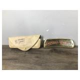 Vintage Comet M-Hohner Harmonica with Case - Made in Germany