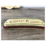 Vintage Comet M-Hohner Harmonica with Case - Made in Germany