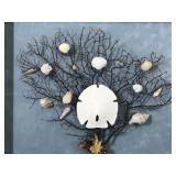 Wall Hanging Shadow Box with Sea Shells and Sea Branches