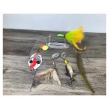 Lot of Muskie Fishing Lures - Red Eye - Slop Master Lure - Mepps Anglia Long 4 and More