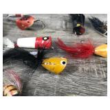 Lot of Collectible Fly Fishing Lures - Small Mouse - Poppers - Flies and More