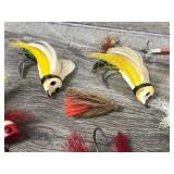 Lot of Collectible Fly Fishing Lures - Small Mouse - Poppers - Flies and More
