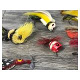 Lot of Collectible Fly Fishing Lures - Small Mouse - Poppers - Flies and More