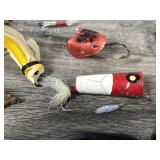 Lot of Collectible Fly Fishing Lures - Small Mouse - Poppers - Flies and More