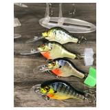 Lot of 10 Collectible Bagley Fishing Lures Shaped Like Sunfish & Crappies