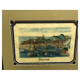 Framed Wax Paper of Dubrovnik, Croatia