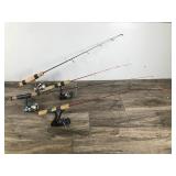 Lot of 4 Ice Fishing Rod and Reels