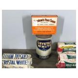 Lot of Vintage Soap and Cleaners / Fels-Naptha Soap - P&G White Laundry Soap - Blue Barrell White Laundry Soap - Crystal White Family Soap - Johnson’s Foot soap - Don Maximo Soap - Crystal White Sco