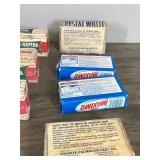Lot of Vintage Soap and Cleaners / Fels-Naptha Soap - P&G White Laundry Soap - Blue Barrell White Laundry Soap - Crystal White Family Soap - Johnson’s Foot soap - Don Maximo Soap - Crystal White Sco