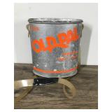 Vintage Old Pal Wading Bait Can, Galvanized, Metal, Vintage Fishing Gear, Plastic Strap
