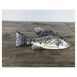 Signed Wood Crappie Spearing Fish Decoy