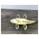 Signed Wood Crappie Fish Spearing Decoy