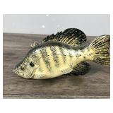 Signed Wood Crappie Fish Spearing Decoy