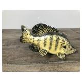 Signed Wood Crappie Fish Spearing Decoy