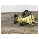 Signed Wood Crappie Fish Spearing Decoy