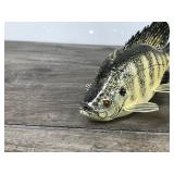 Signed Wood Crappie Fish Spearing Decoy
