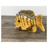 Signed Wood Sunfish Spearing Decoy