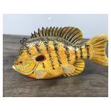 Signed Wood Sunfish Spearing Decoy