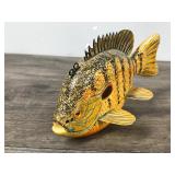 Signed Wood Sunfish Spearing Decoy