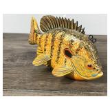 Signed Wood Sunfish Spearing Decoy