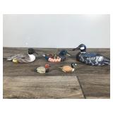 4 - Collectible Duck Figurines and 1 Canadian Goose