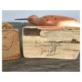 4 - Hand Carved Bird Figurines - 2 of them are signed by artist on the bottom - Jim & Pat Slack