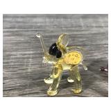 Vintage Miniature Blown Glass Pieces - 2 Elephants - 1 Dog - 9 Pieces of Candy