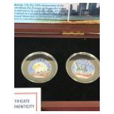 THE MATTHEW MINT REMEMBER SEPTEMBER 11TH HALF DOLLAR PAINTED SET W/ COA
