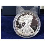 2014 American Eagle One Ounce Silver Proof Coin with Box & COA