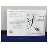 2014 American Eagle One Ounce Silver Proof Coin with Box & COA