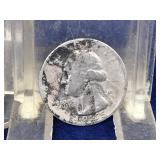 1-1945 Liberty Mercury Silver Dime & 1-1945 Washington Silver Quarter