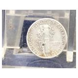 1-1945 Liberty Mercury Silver Dime & 1-1945 Washington Silver Quarter