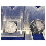 1-1945 Liberty Mercury Silver Dime & 1-1945 Washington Silver Quarter