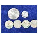 Lot of Collectible Coins - 1935 Buffalo Head Nickel - 1899 V Nickel - 2000 P Kennedy Half Dollar - 2002 D Roosevelt Dime - 1941 Jefferson Nickel - 1930 Canadian Nickel