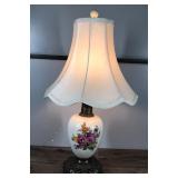 Vintage Lamp with Floral Design on the Outside