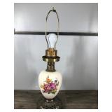 Vintage Lamp with Floral Design on the Outside