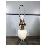Vintage Lamp with Floral Design on the Outside