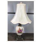 Vintage Lamp with Floral Design on the Outside