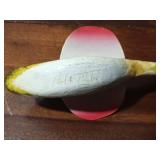 Signed Perch decoy with metal fins