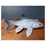 Fishing spearing Signed decoy with metal fins