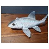 Fishing spearing Signed decoy with metal fins