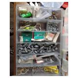 Gander Mountain cloth tackle box with 4 organizer boxes full of tackle