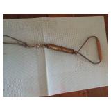 Vintage brass spring balance hanging fish scale