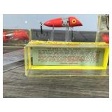 4 - VINTAGE FISHING LURE- NEON MICKEY LURE - LIGHTS AS IT SWIMS