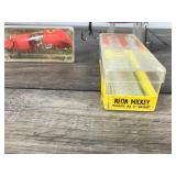 4 - VINTAGE FISHING LURE- NEON MICKEY LURE - LIGHTS AS IT SWIMS