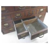 (EW6) Antique Wood 15-Drawer Cabine...