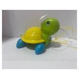 1977 Fisher Price Plastic Tag Along Turtle Pull Toy