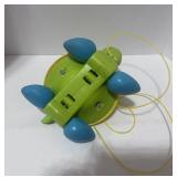 1977 Fisher Price Plastic Tag Along Turtle Pull Toy